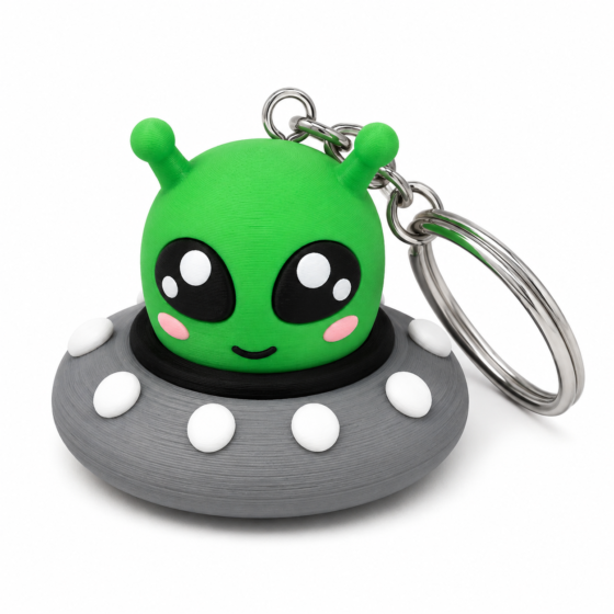 Cute Alien UFO Keychain
