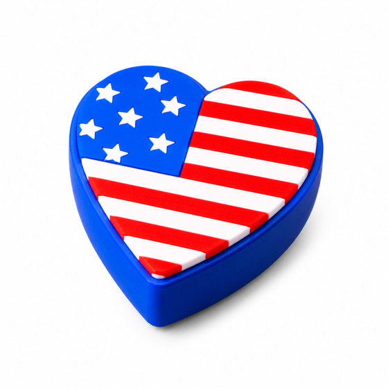 Red, White & Blue Flag Fidget Clicker