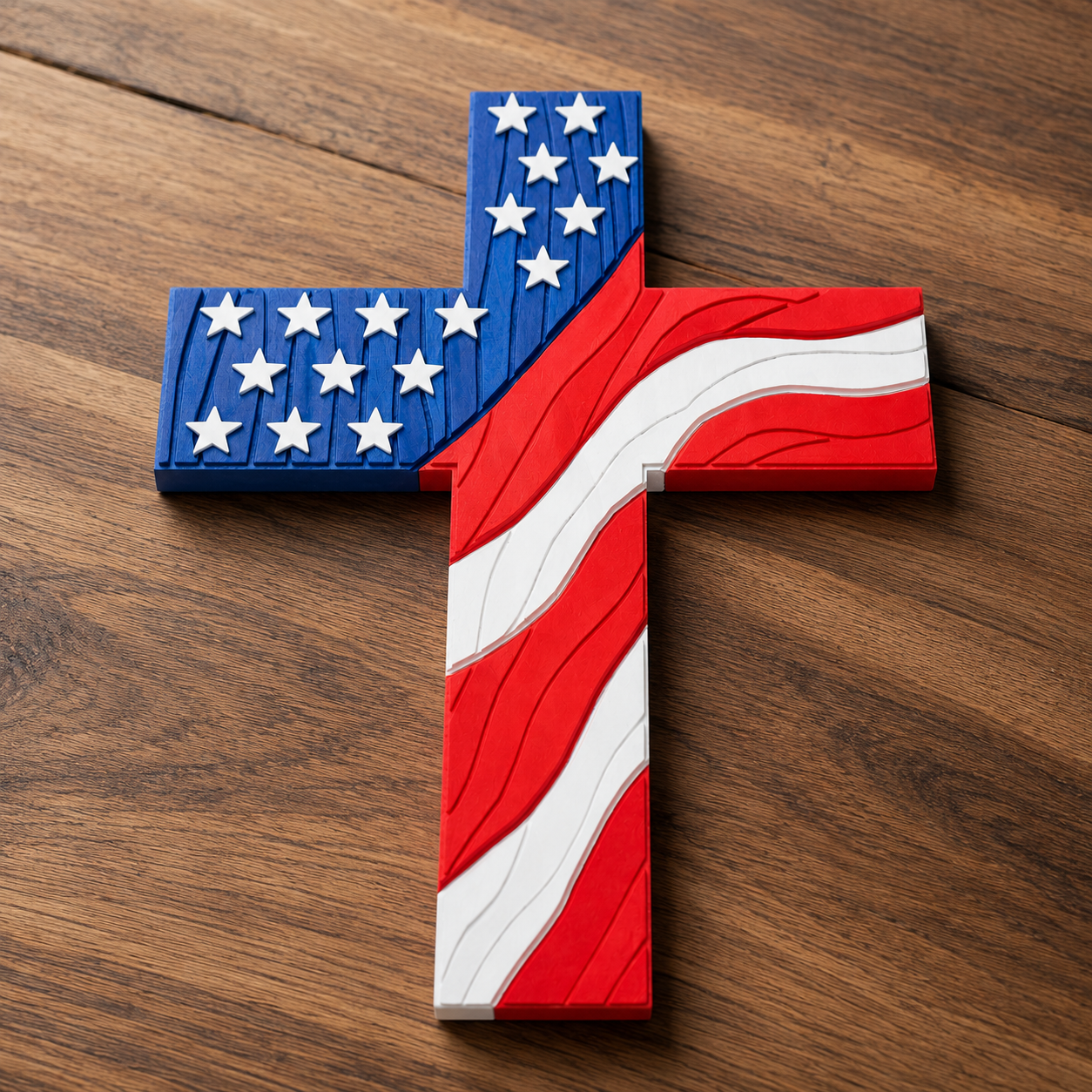 Patriotic American Flag Cross - Image 2